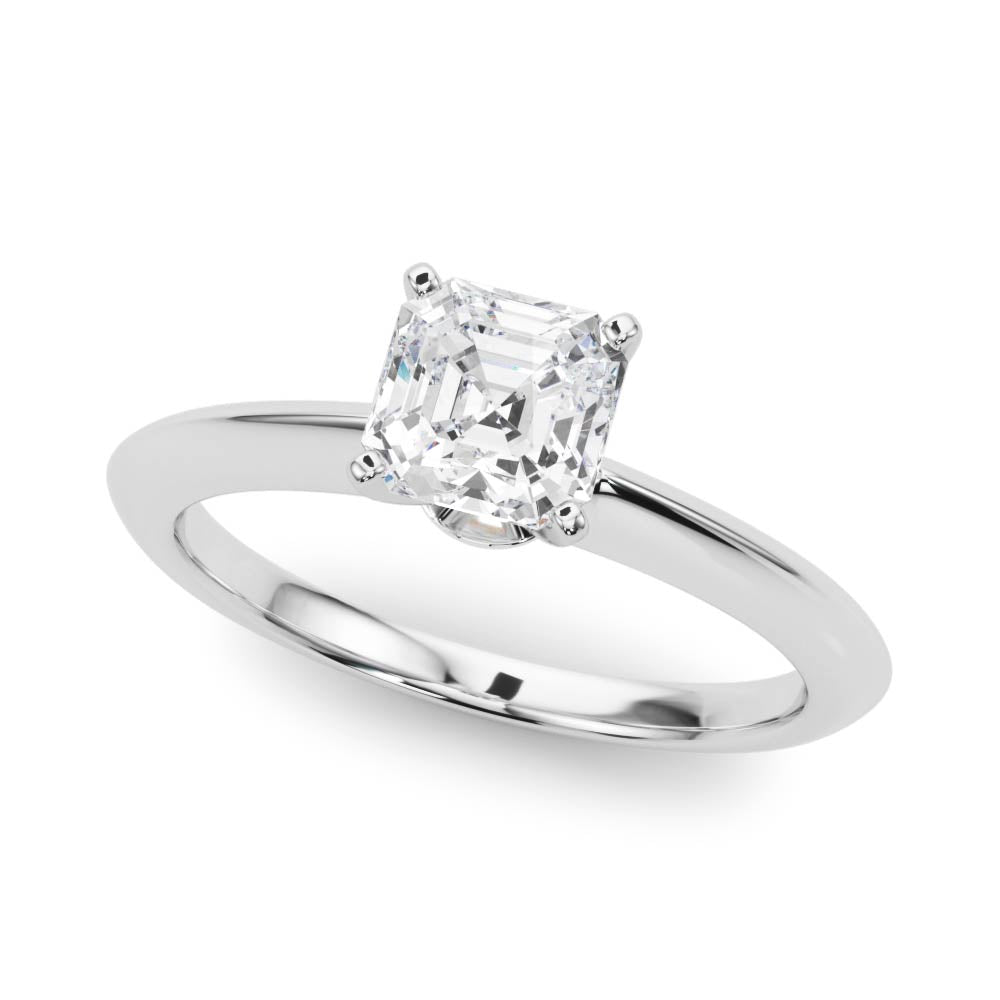 Heirloom 6 Prong Solitaire Round Diamond Engagement Ring in 10K/14K gold and platinum with certified lab-grown or natural diamonds