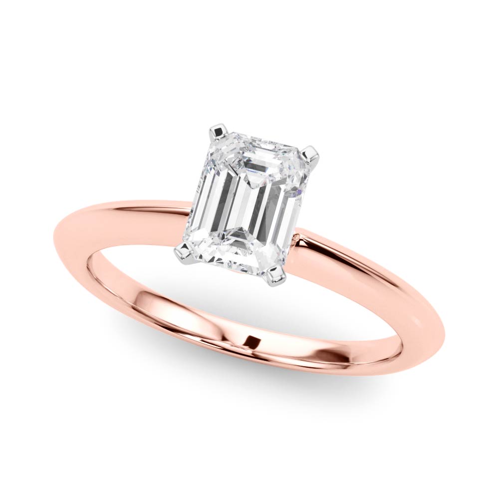 Heirloom 6 Prong Solitaire Round Diamond Engagement Ring in 10K/14K gold and platinum with certified lab-grown or natural diamonds