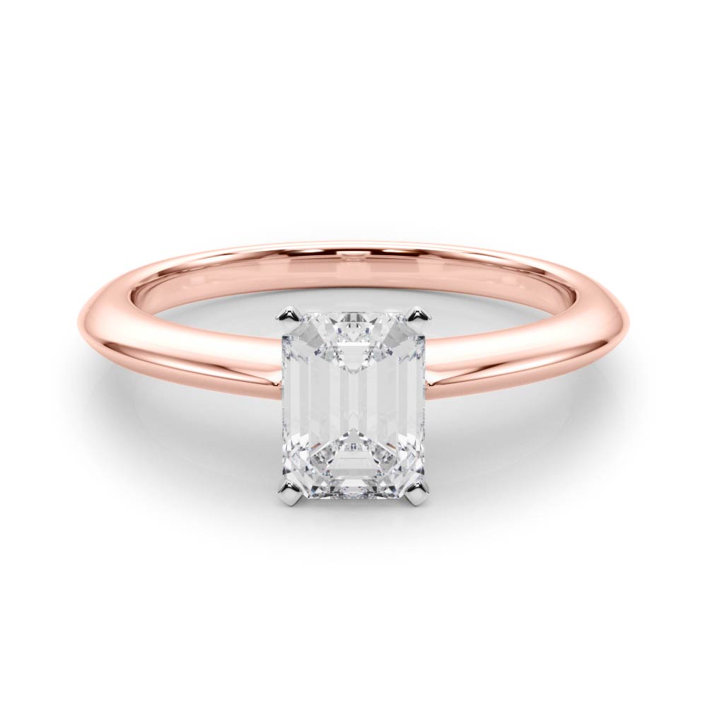 Heirloom 6 Prong Solitaire Round Diamond Engagement Ring in 10K/14K gold and platinum with certified lab-grown or natural diamonds
