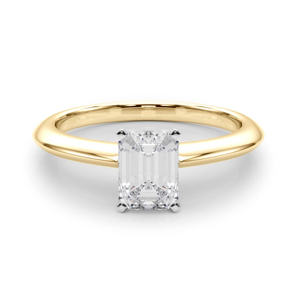 Heirloom 6 Prong Solitaire Round Diamond Engagement Ring in 10K/14K gold and platinum with certified lab-grown or natural diamonds