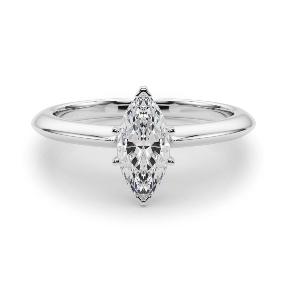 Heirloom 6 Prong Solitaire Round Diamond Engagement Ring in 10K/14K gold and platinum with certified lab-grown or natural diamonds