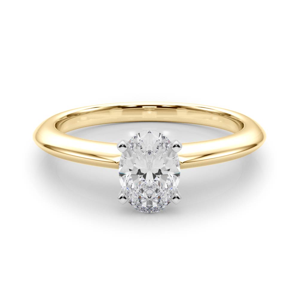 Heirloom 6 Prong Solitaire Round Diamond Engagement Ring in 10K/14K gold and platinum with certified lab-grown or natural diamonds