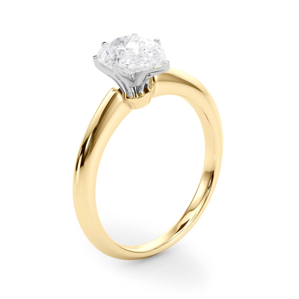 Heirloom 6 Prong Solitaire Round Diamond Engagement Ring in 10K/14K gold and platinum with certified lab-grown or natural diamonds