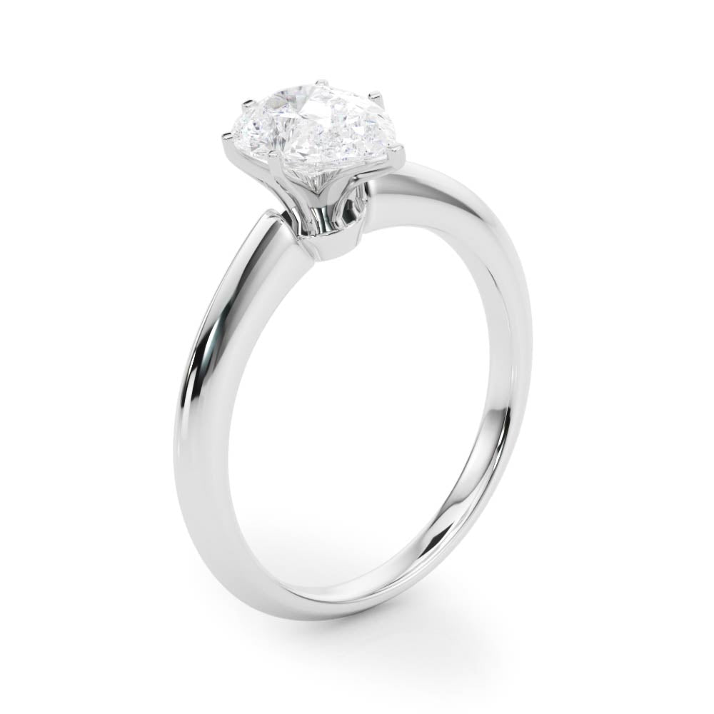 Heirloom 6 Prong Solitaire Round Diamond Engagement Ring in 10K/14K gold and platinum with certified lab-grown or natural diamonds