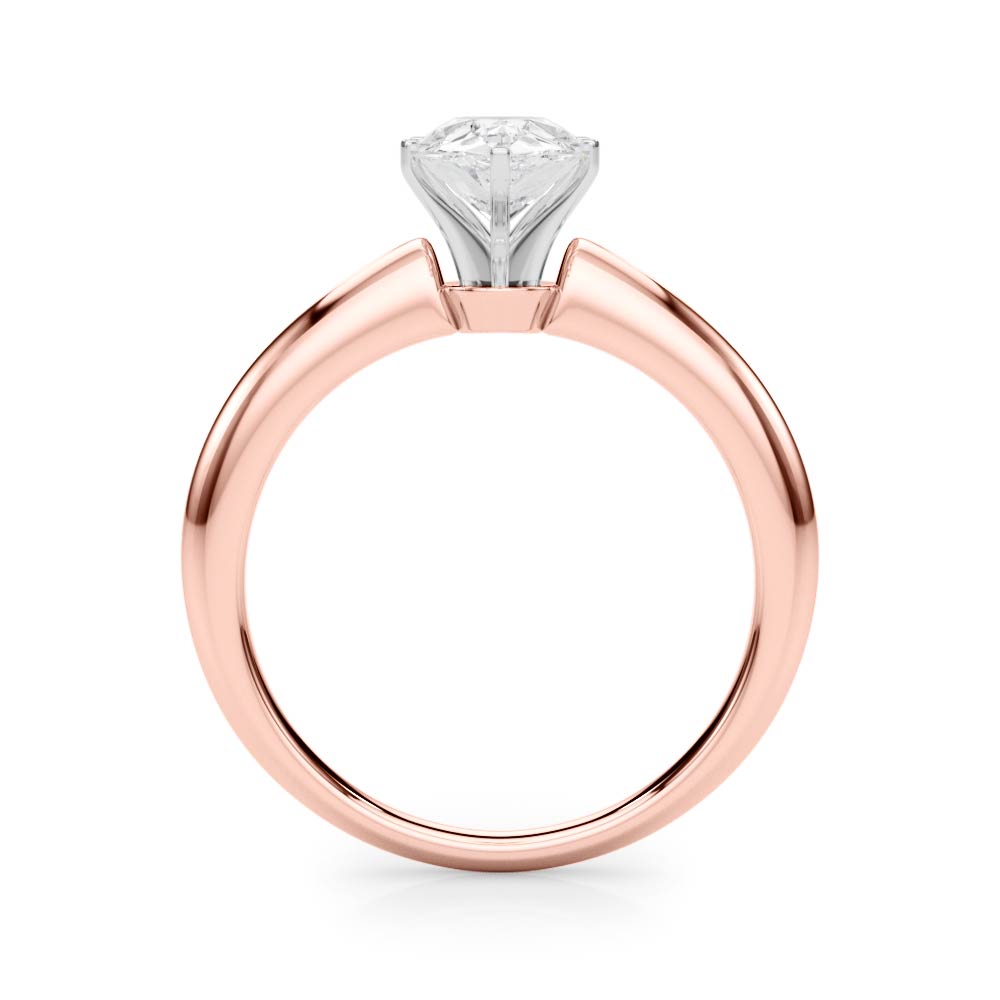 Heirloom 6 Prong Solitaire Round Diamond Engagement Ring in 10K/14K gold and platinum with certified lab-grown or natural diamonds