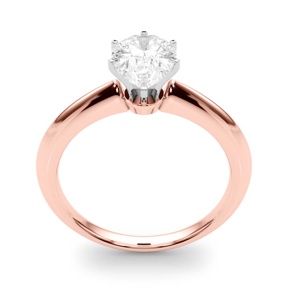 Heirloom 6 Prong Solitaire Round Diamond Engagement Ring in 10K/14K gold and platinum with certified lab-grown or natural diamonds
