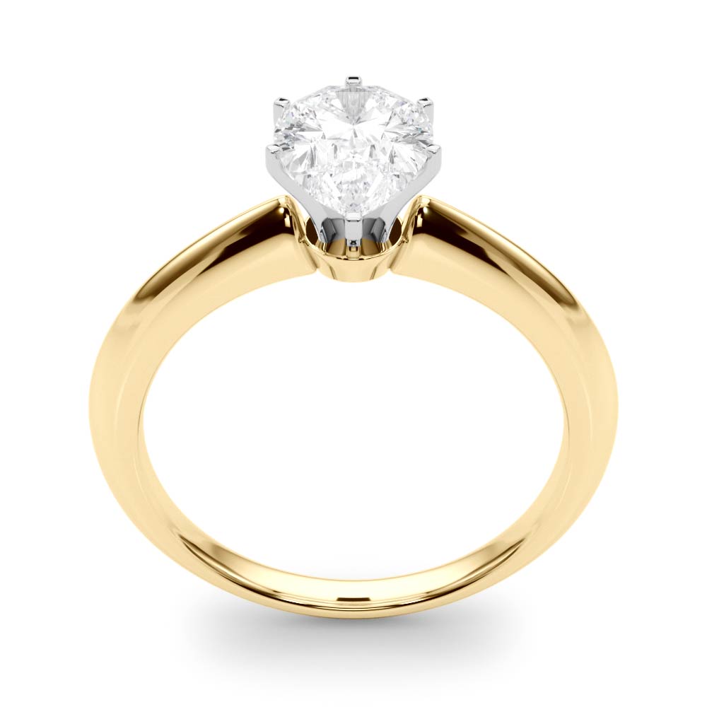 Heirloom 6 Prong Solitaire Round Diamond Engagement Ring in 10K/14K gold and platinum with certified lab-grown or natural diamonds