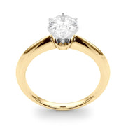 Heirloom 6 Prong Solitaire Round Diamond Engagement Ring in 10K/14K gold and platinum with certified lab-grown or natural diamonds
