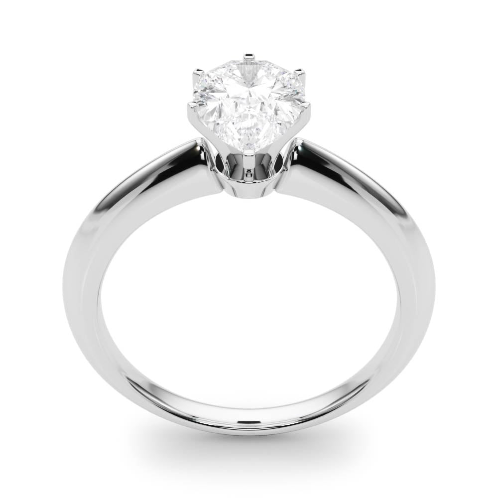 Heirloom 6 Prong Solitaire Round Diamond Engagement Ring in 10K/14K gold and platinum with certified lab-grown or natural diamonds