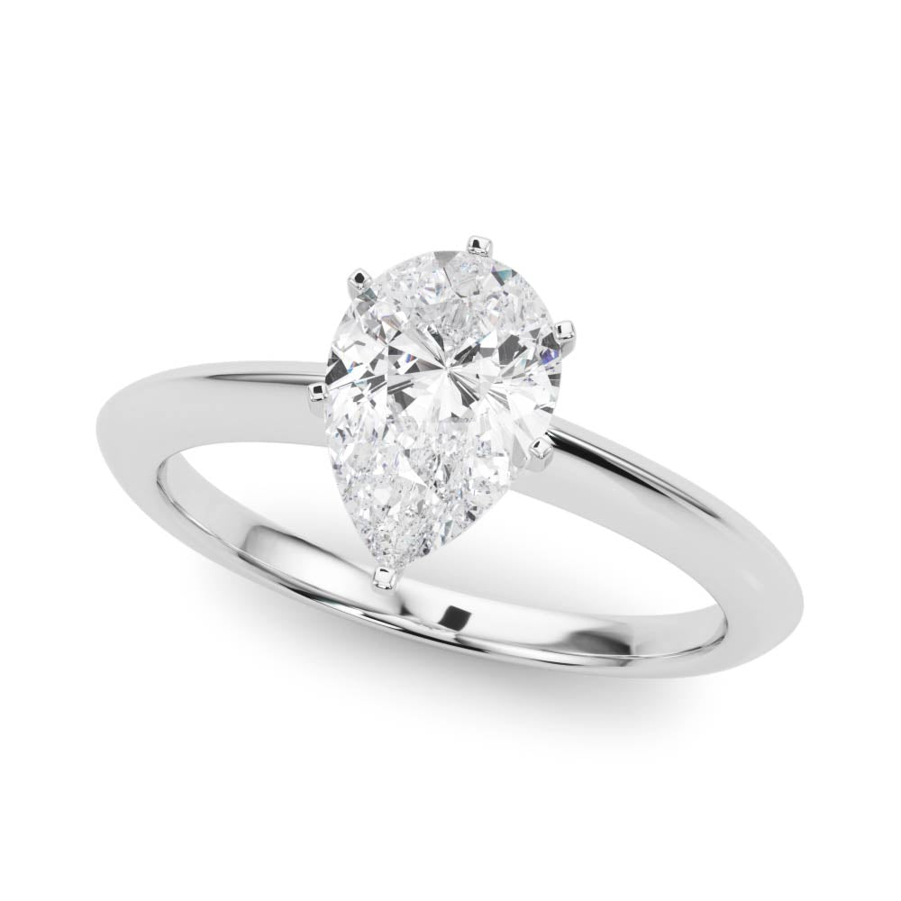Heirloom 6 Prong Solitaire Round Diamond Engagement Ring in 10K/14K gold and platinum with certified lab-grown or natural diamonds