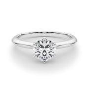 Heirloom 6 Prong Solitaire Round Diamond Engagement Ring in 10K/14K gold and platinum with certified lab-grown or natural diamonds