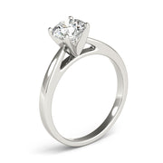 Luxe Cathedral Shank Solitaire Round Diamond Engagement Ring in 10K/14K gold and platinum with certified lab-grown or natural diamonds