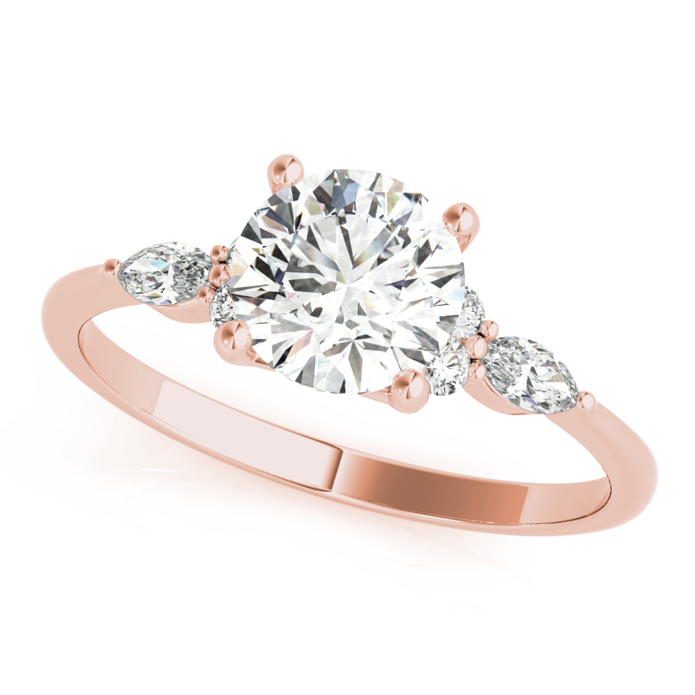 Luxury Sparkling Three-Stone Diamond Engagement Ring in 10K/14K gold and platinum with certified lab-grown or natural diamonds