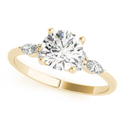 Luxury Sparkling Three-Stone Diamond Engagement Ring in 10K/14K gold and platinum with certified lab-grown or natural diamonds