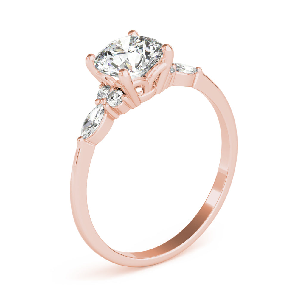Luxury Sparkling Three-Stone Diamond Engagement Ring in 10K/14K gold and platinum with certified lab-grown or natural diamonds