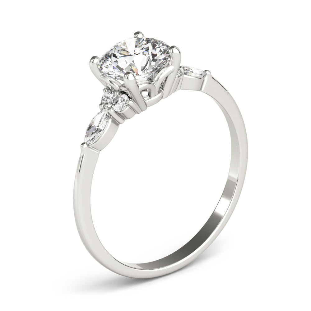 Luxury Sparkling Three-Stone Diamond Engagement Ring in 10K/14K gold and platinum with certified lab-grown or natural diamonds