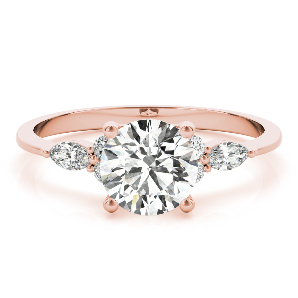 Luxury Sparkling Three-Stone Diamond Engagement Ring in 10K/14K gold and platinum with certified lab-grown or natural diamonds