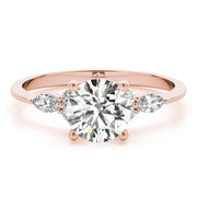 Luxury Sparkling Three-Stone Diamond Engagement Ring in 10K/14K gold and platinum with certified lab-grown or natural diamonds