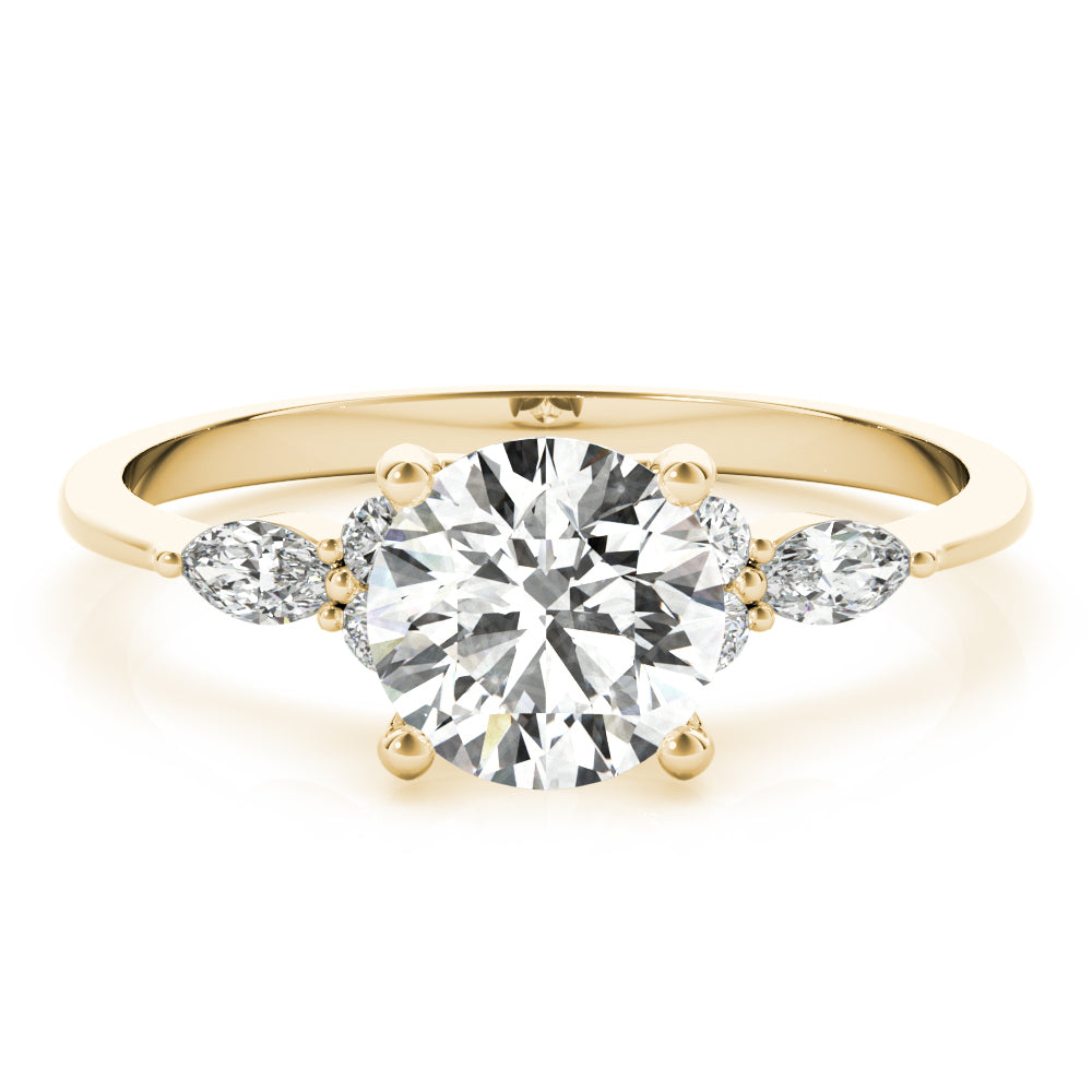 Luxury Sparkling Three-Stone Diamond Engagement Ring in 10K/14K gold and platinum with certified lab-grown or natural diamonds