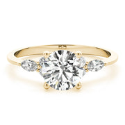 Luxury Sparkling Three-Stone Diamond Engagement Ring in 10K/14K gold and platinum with certified lab-grown or natural diamonds