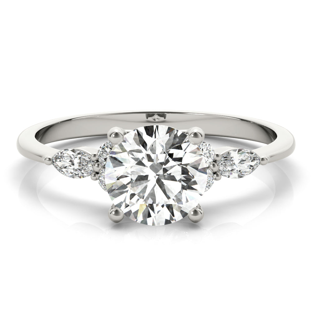 Luxury Sparkling Three-Stone Diamond Engagement Ring in 10K/14K gold and platinum with certified lab-grown or natural diamonds