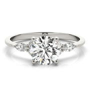 Luxury Sparkling Three-Stone Diamond Engagement Ring in 10K/14K gold and platinum with certified lab-grown or natural diamonds