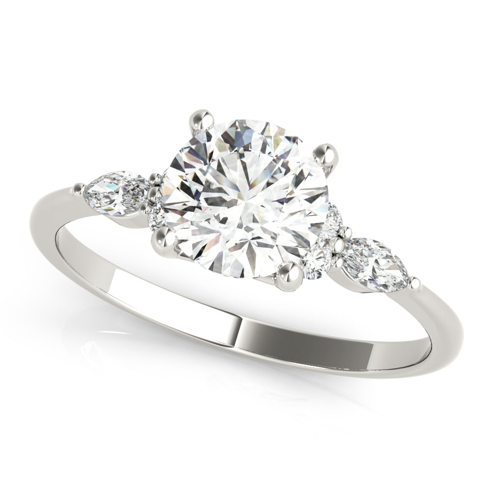 Luxury Sparkling Three-Stone Diamond Engagement Ring in 10K/14K gold and platinum with certified lab-grown or natural diamonds