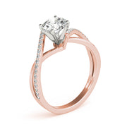 Signature Bypass Semi-Mount Round Diamond Engagement Ring in 10K/14K gold and platinum with certified lab-grown or natural diamonds