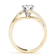 Signature Bypass Semi-Mount Round Diamond Engagement Ring in 10K/14K gold and platinum with certified lab-grown or natural diamonds