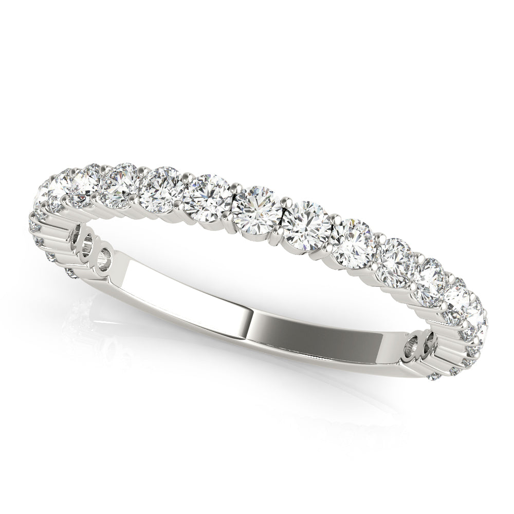Shared Prong Half Eternity Ring in 10K/14K gold and platinum with certified lab-grown or natural diamonds