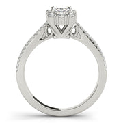 Artisan Cut Engagement Emerald Diamond Engagement Ring in 10K/14K gold and platinum with certified lab-grown or natural diamonds