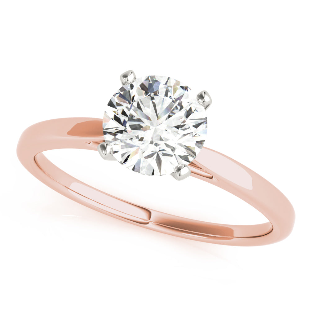 Resplendent Cathedral Mounting Round Diamond Engagement Ring in 10K/14K gold and platinum with certified lab-grown or natural diamonds