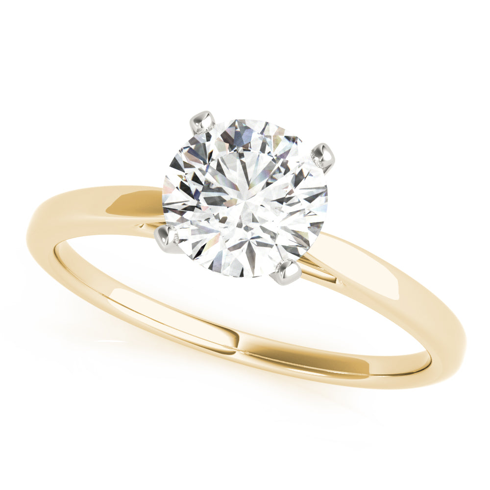 Resplendent Cathedral Mounting Round Diamond Engagement Ring in 10K/14K gold and platinum with certified lab-grown or natural diamonds