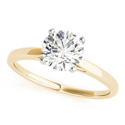 Resplendent Cathedral Mounting Round Diamond Engagement Ring in 10K/14K gold and platinum with certified lab-grown or natural diamonds