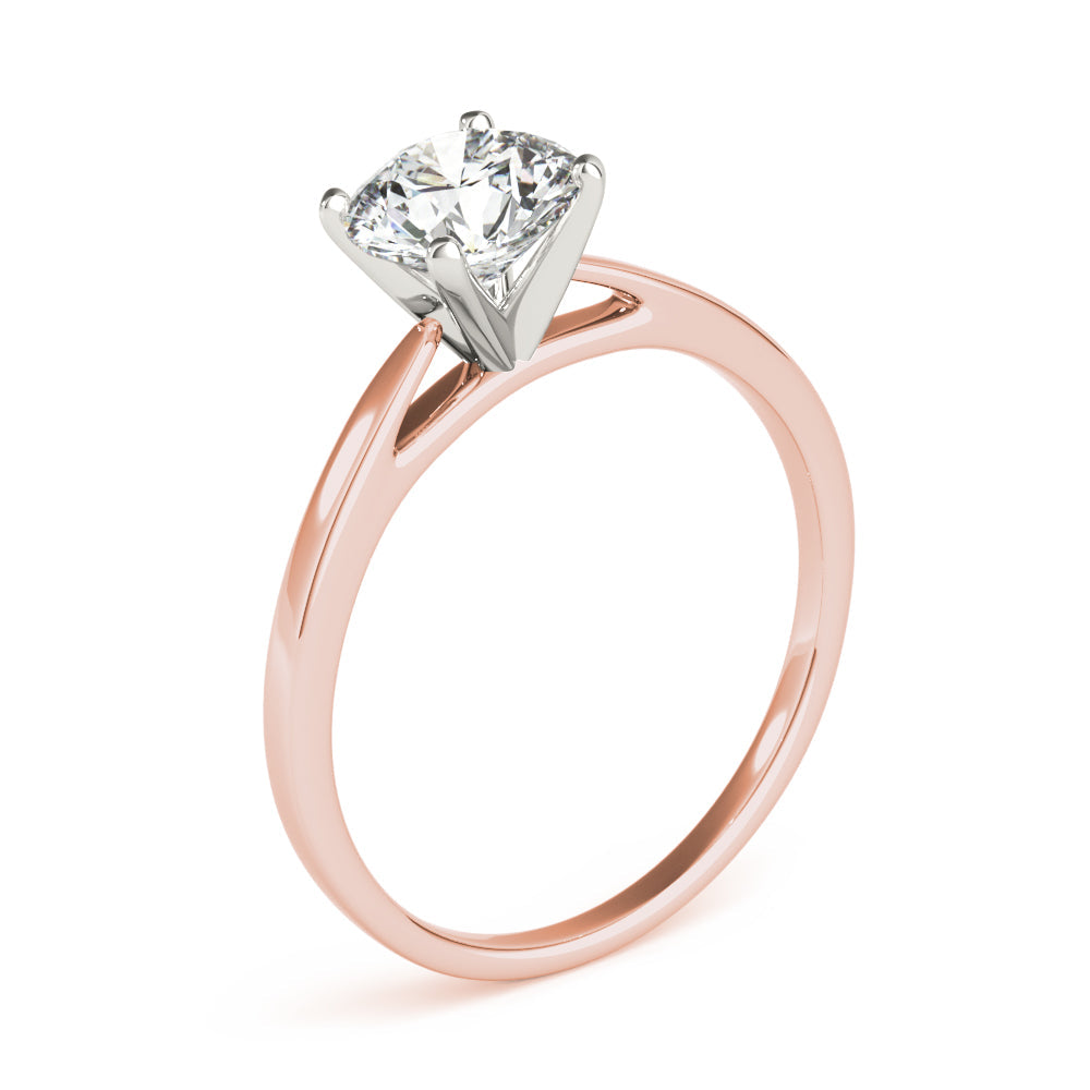 Resplendent Cathedral Mounting Round Diamond Engagement Ring in 10K/14K gold and platinum with certified lab-grown or natural diamonds