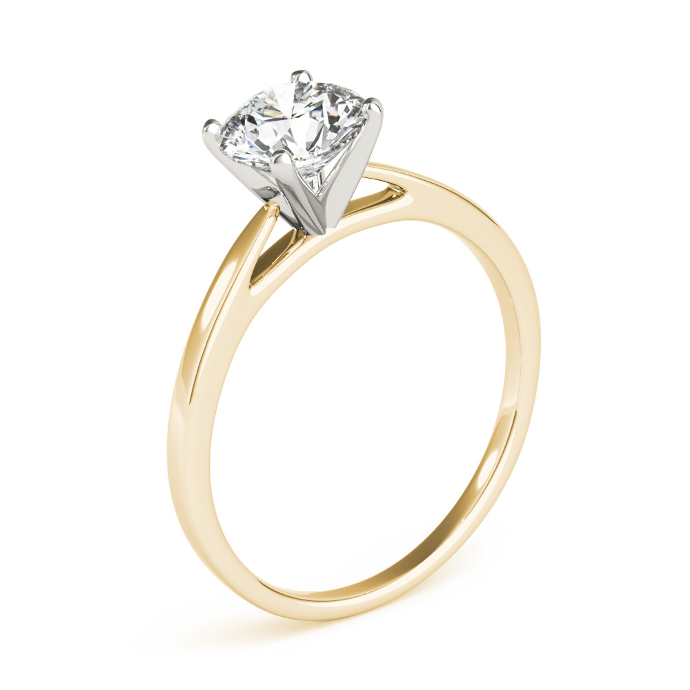 Resplendent Cathedral Mounting Round Diamond Engagement Ring in 10K/14K gold and platinum with certified lab-grown or natural diamonds