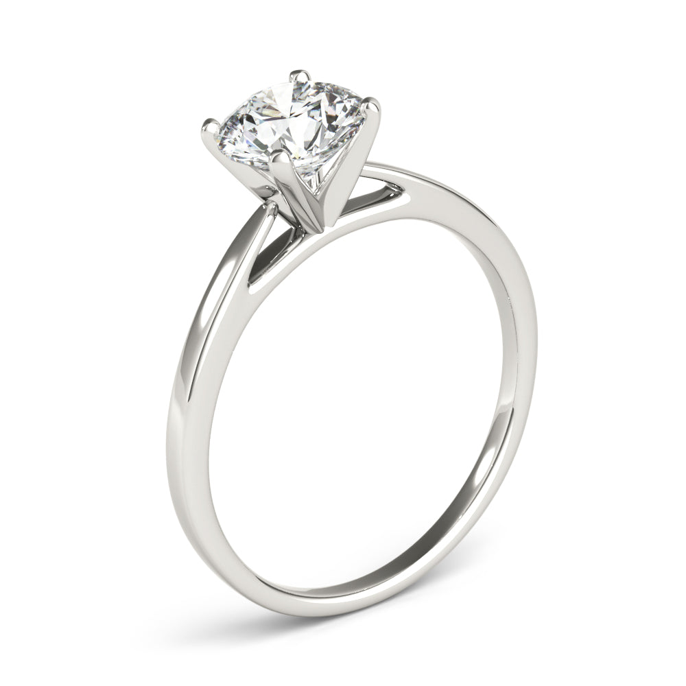 Resplendent Cathedral Mounting Round Diamond Engagement Ring in 10K/14K gold and platinum with certified lab-grown or natural diamonds