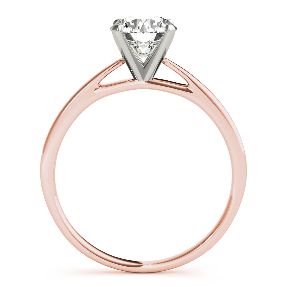 Resplendent Cathedral Mounting Round Diamond Engagement Ring in 10K/14K gold and platinum with certified lab-grown or natural diamonds