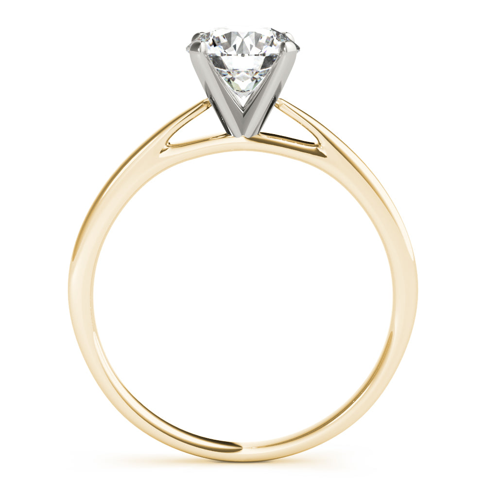 Resplendent Cathedral Mounting Round Diamond Engagement Ring in 10K/14K gold and platinum with certified lab-grown or natural diamonds