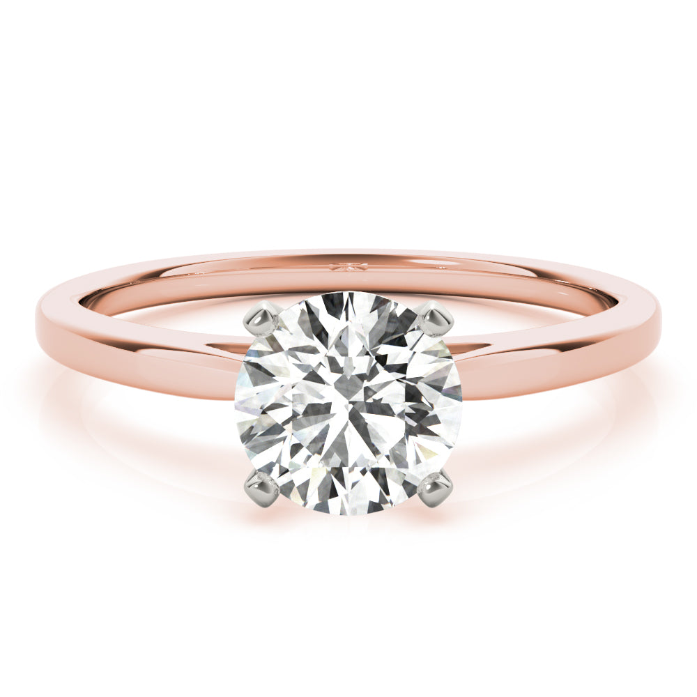 Resplendent Cathedral Mounting Round Diamond Engagement Ring in 10K/14K gold and platinum with certified lab-grown or natural diamonds