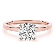Resplendent Cathedral Mounting Round Diamond Engagement Ring in 10K/14K gold and platinum with certified lab-grown or natural diamonds