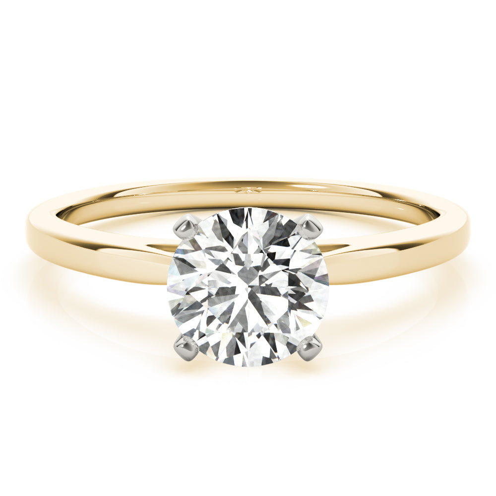 Resplendent Cathedral Mounting Round Diamond Engagement Ring in 10K/14K gold and platinum with certified lab-grown or natural diamonds