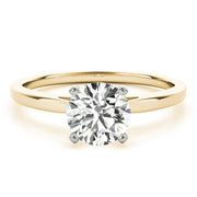 Resplendent Cathedral Mounting Round Diamond Engagement Ring in 10K/14K gold and platinum with certified lab-grown or natural diamonds