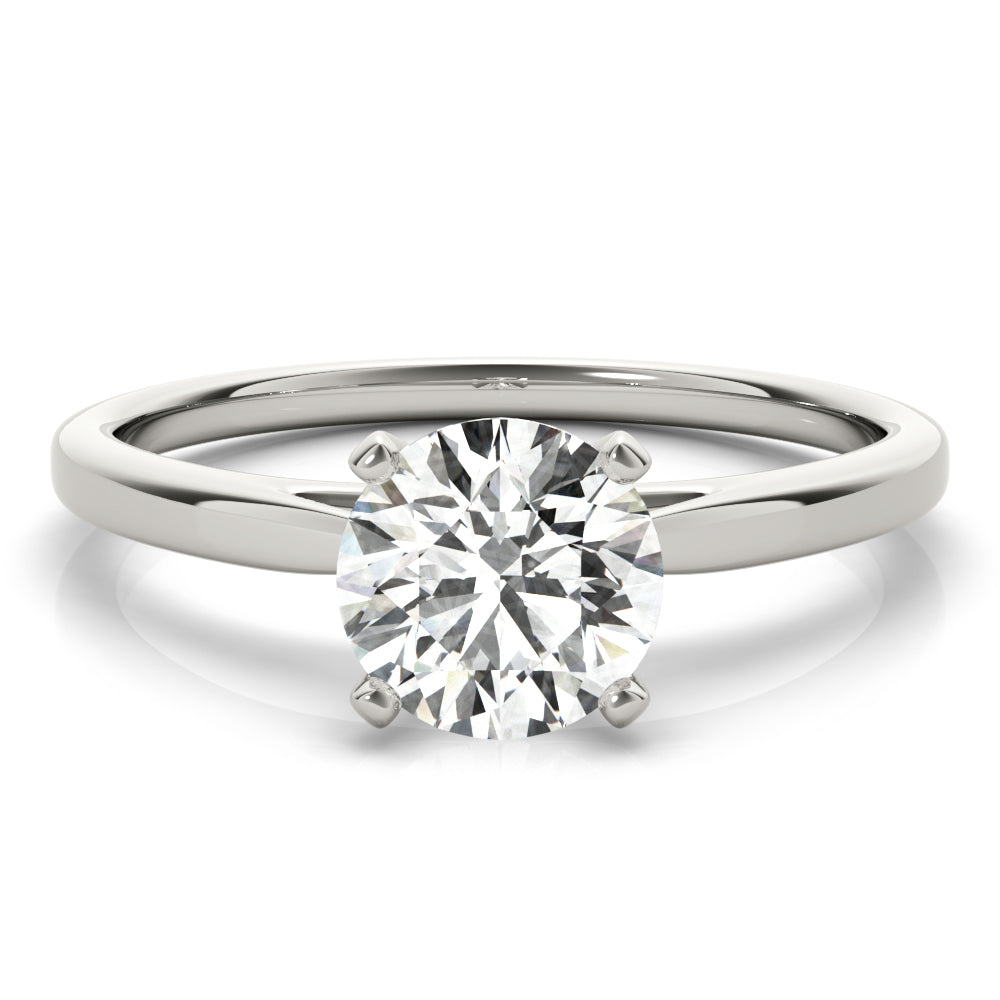 Resplendent Cathedral Mounting Round Diamond Engagement Ring in 10K/14K gold and platinum with certified lab-grown or natural diamonds