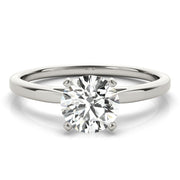 Resplendent Cathedral Mounting Round Diamond Engagement Ring in 10K/14K gold and platinum with certified lab-grown or natural diamonds
