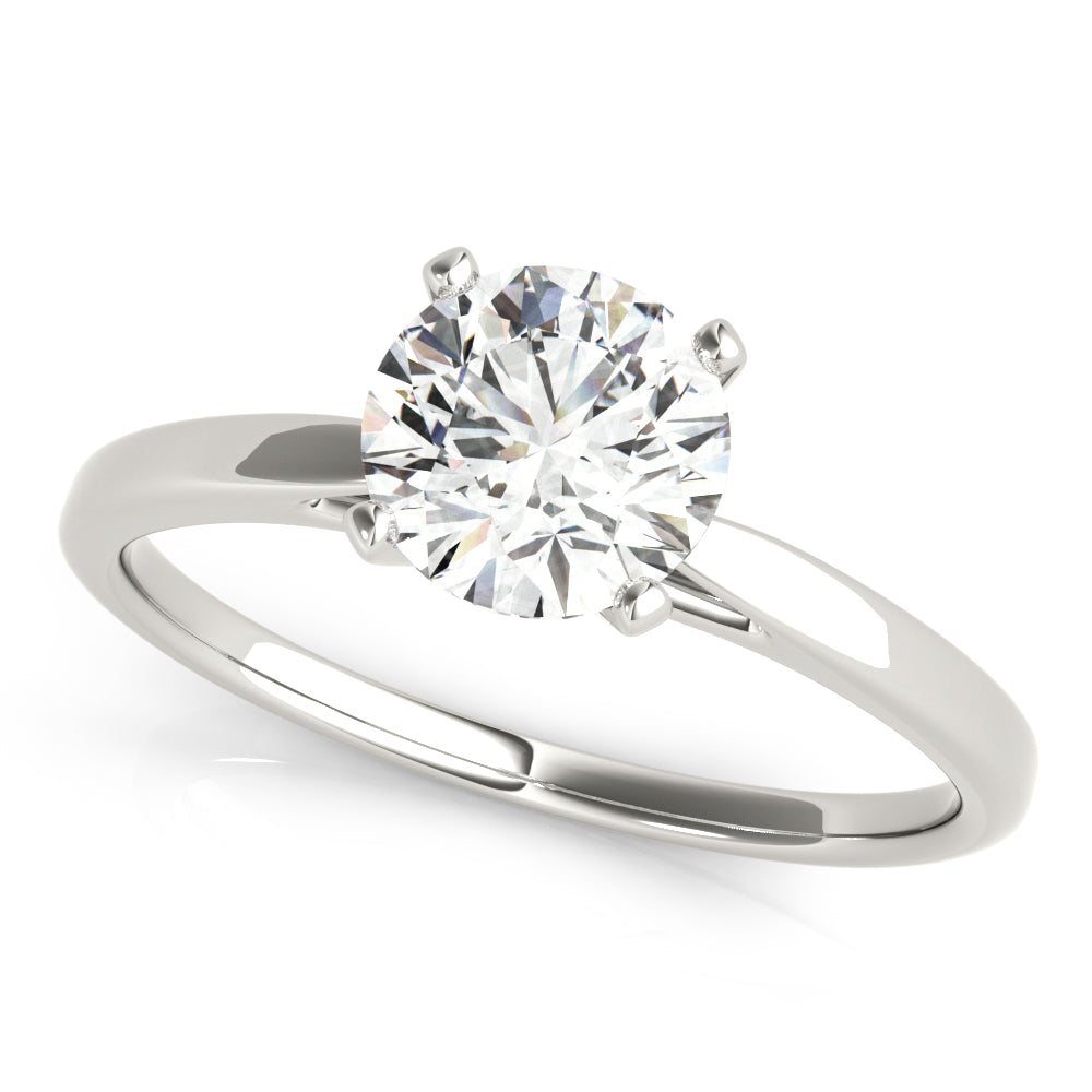 Resplendent Cathedral Mounting Round Diamond Engagement Ring in 10K/14K gold and platinum with certified lab-grown or natural diamonds