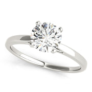 Resplendent Cathedral Mounting Round Diamond Engagement Ring in 10K/14K gold and platinum with certified lab-grown or natural diamonds