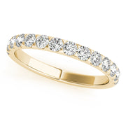 Diamond Half Eternity Ring in 10K/14K gold and platinum with certified lab-grown or natural diamonds
