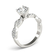 Enchanted Semi Mount Engagement Ring Round Diamond Engagement Ring in 10K/14K gold and platinum with certified lab-grown or natural diamonds
