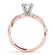 Enchanted Semi Mount Engagement Ring Round Diamond Engagement Ring in 10K/14K gold and platinum with certified lab-grown or natural diamonds